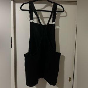 Abercrombie and Fitch black Denim skirt overalls size large